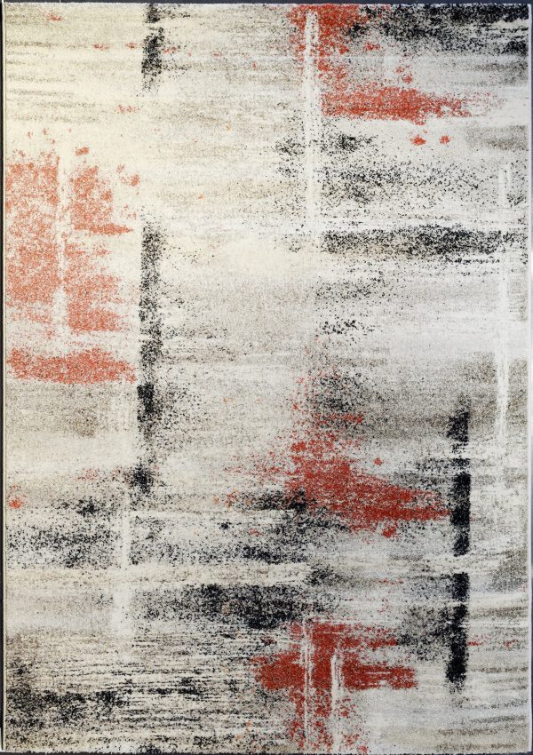 Infinity 32114-6314 Ivory Rust Area Rug Fashion