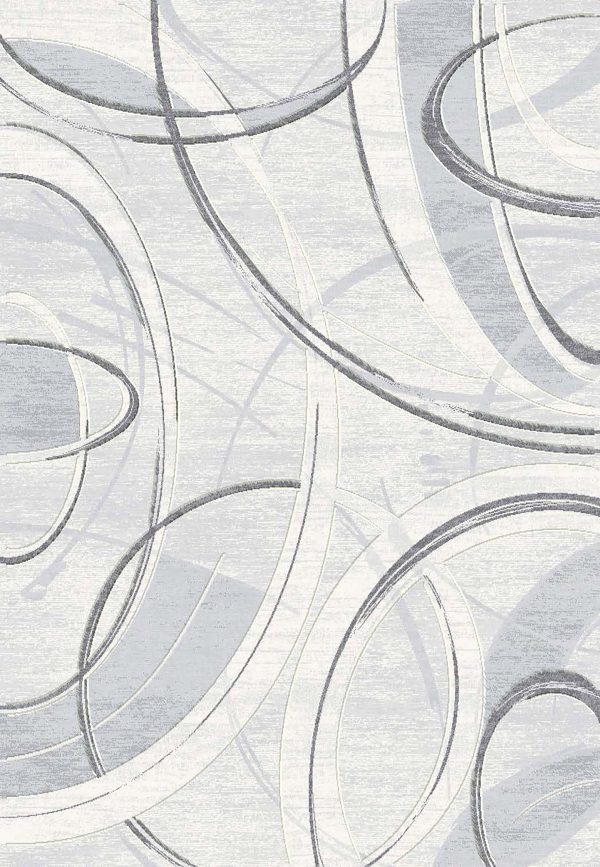 Eclipse 63972-6696 Cream Grey Dark Grey Area Rug For Sale
