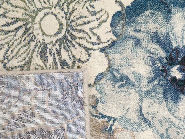 Eclipse 63322-6141 Cream Blue Area Rug Online - Image 3