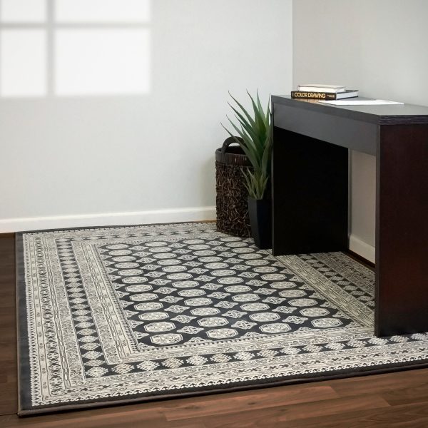 Ancient Garden 57102-3636 Charcoal Silver Area Rug Online - Image 2